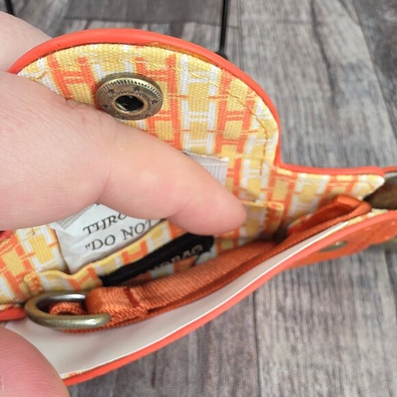 Handbag Handcuff Bag Restraint Security Cuff Strap Gift Orange Faux Leather New - Picture 7 of 8